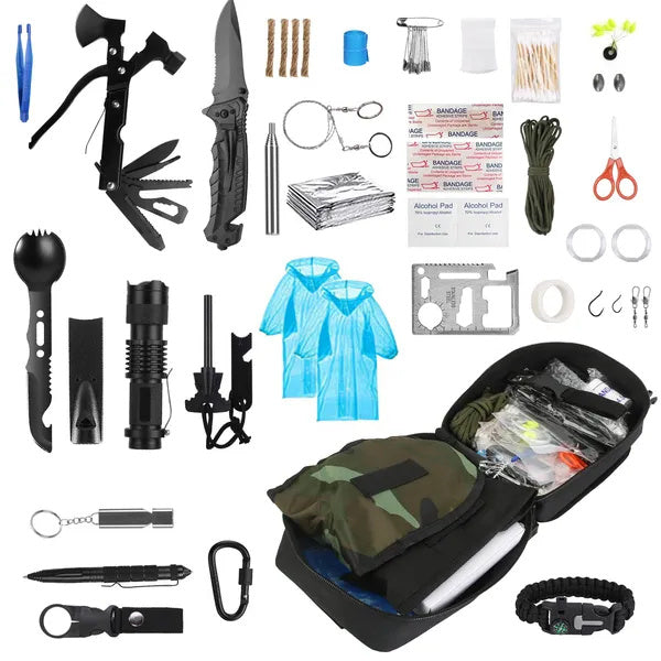 121-Piece Survival Kit – Tactical Emergency & First Aid Gear