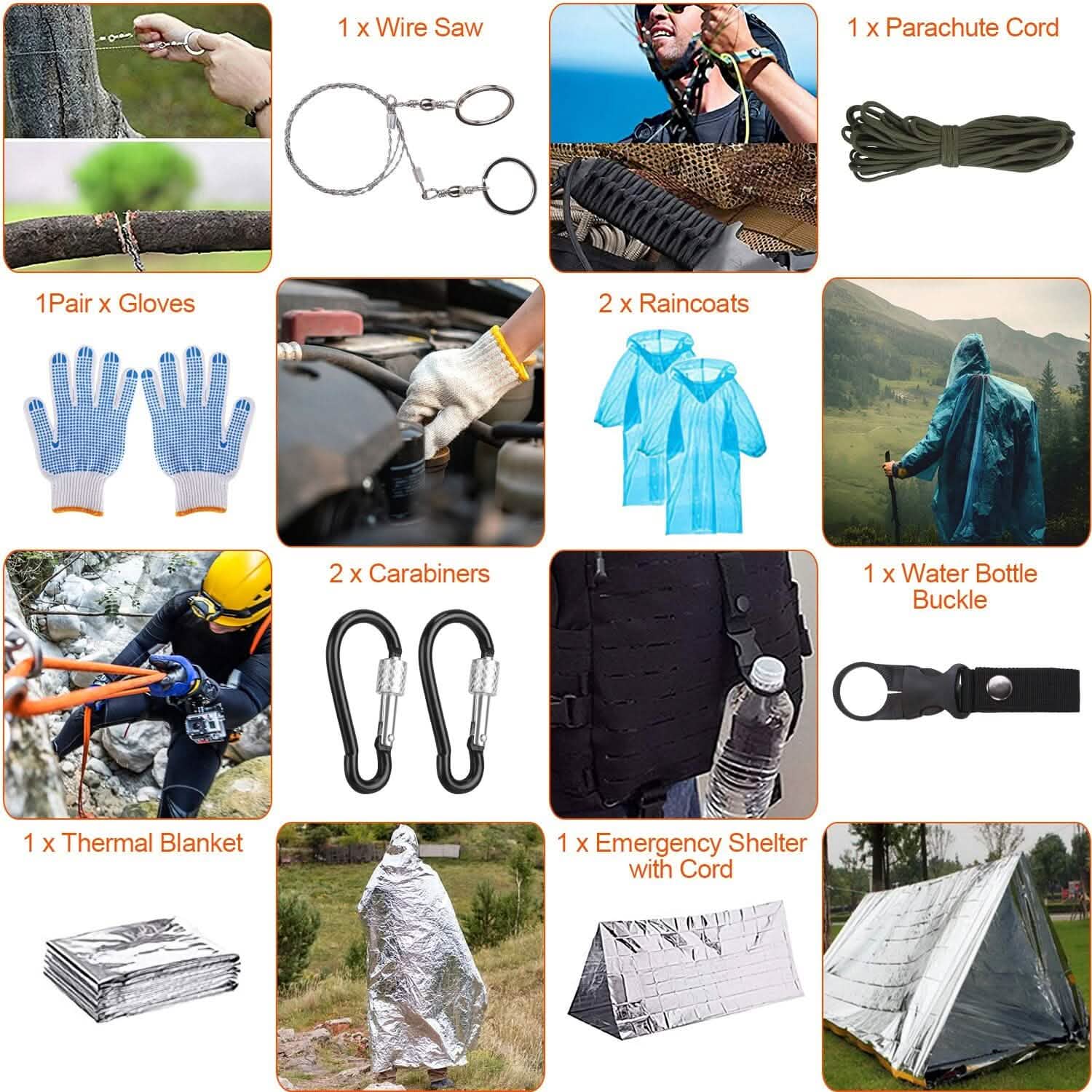 125-Piece Emergency Survival Kit – Tactical Outdoor Gear