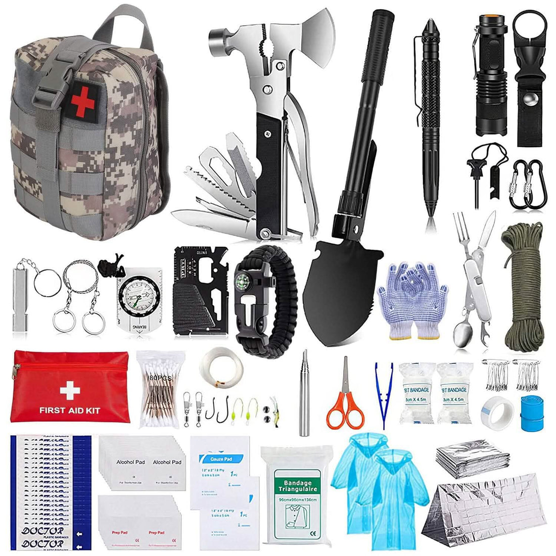 125-Piece Emergency Survival Kit – Tactical Outdoor Gear