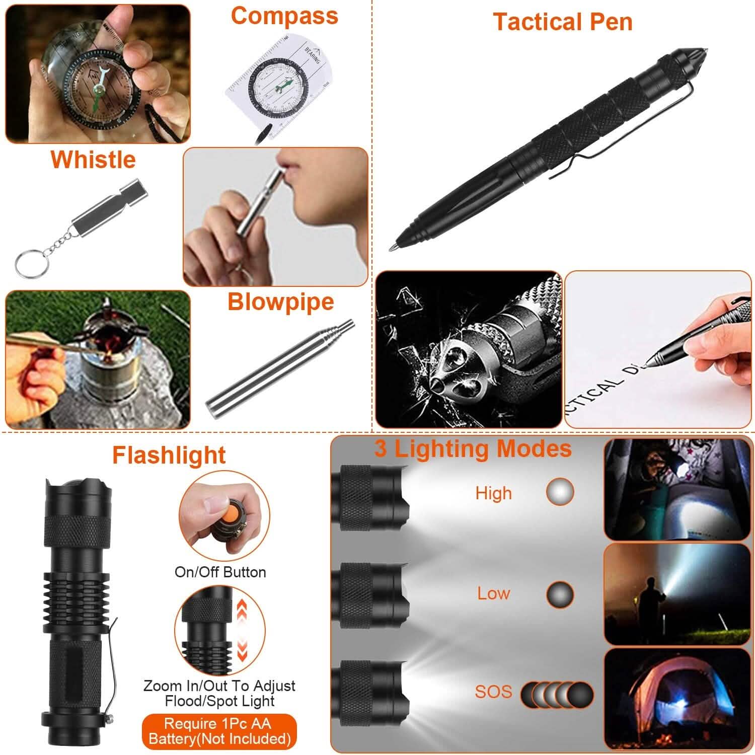 125-Piece Emergency Survival Kit – Tactical Outdoor Gear