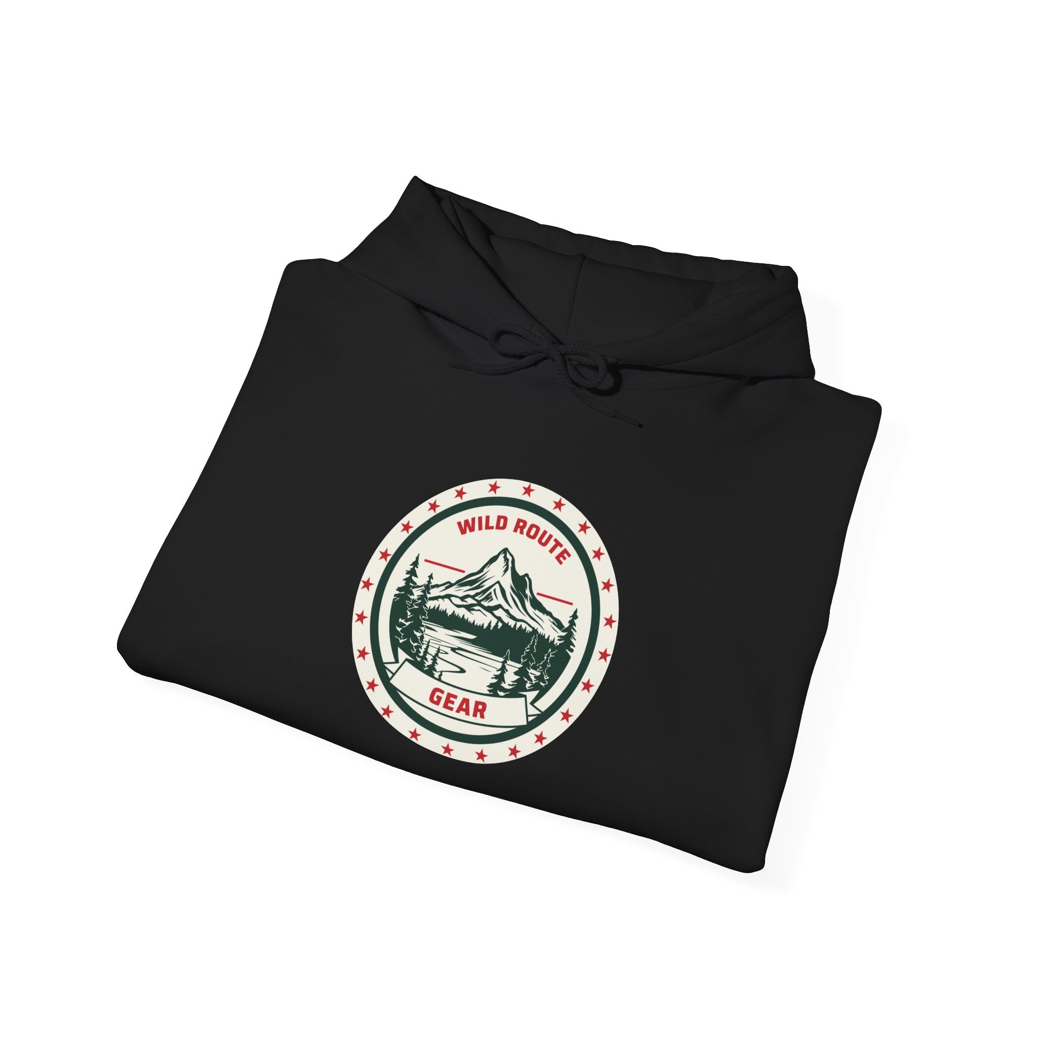 Adventure Bear Hoodie — Scenic Mountain Camp Graphic Sweatshirt