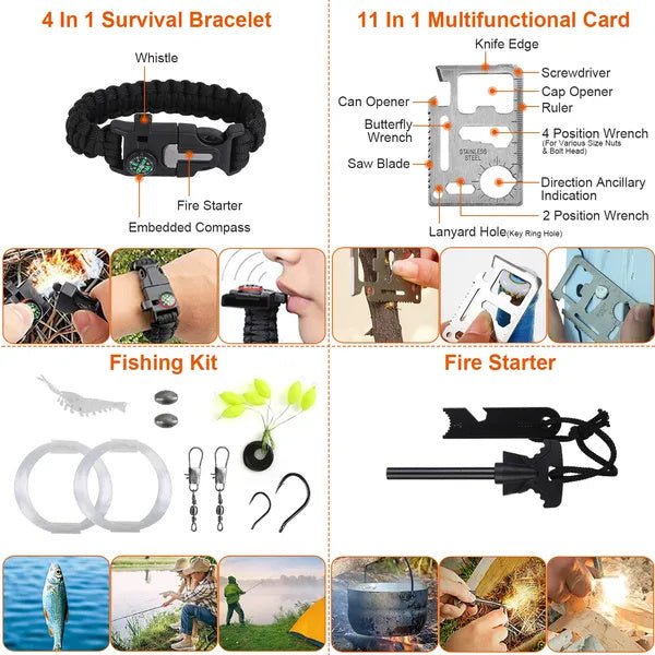 121-Piece Survival Kit – Tactical Emergency & First Aid Gear
