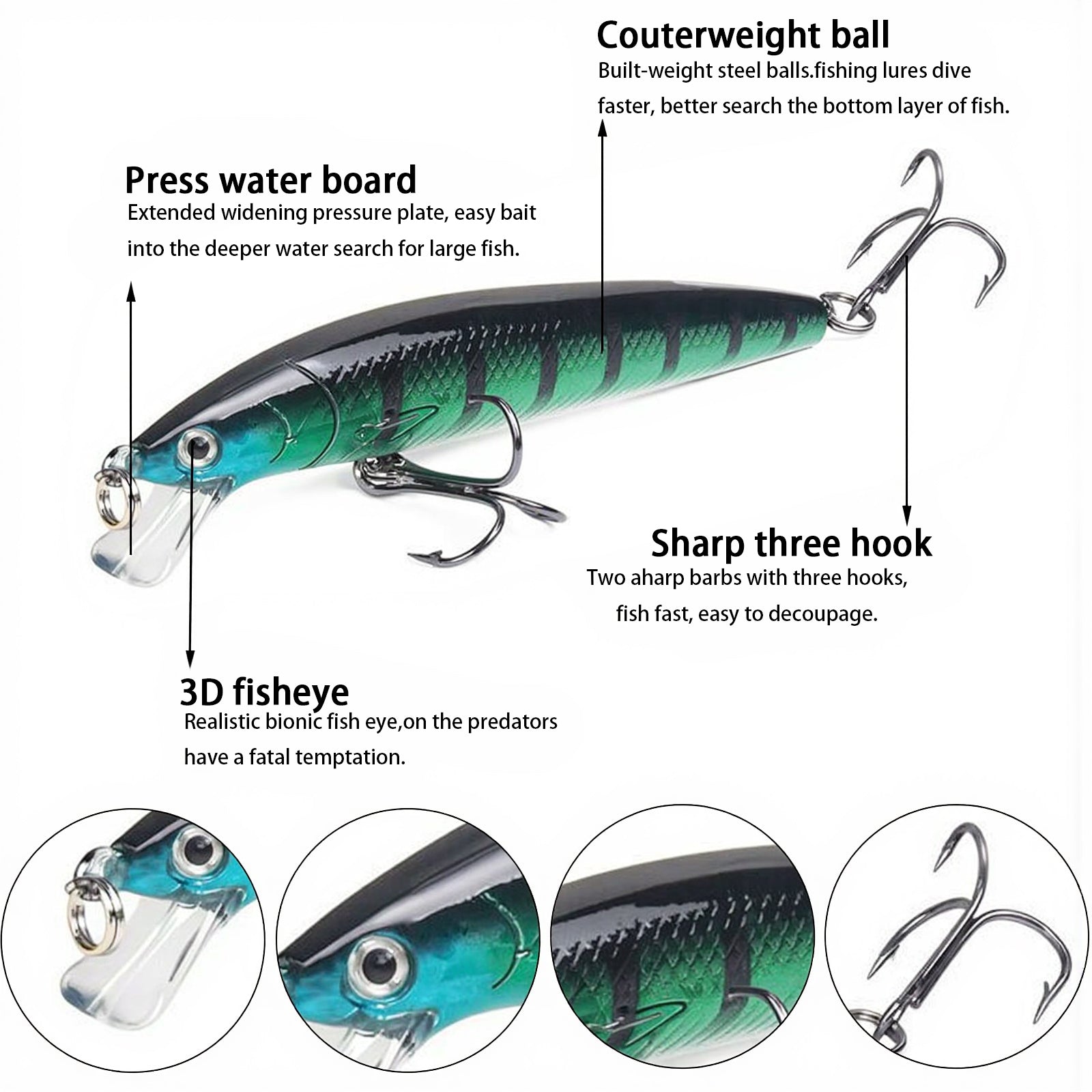 Bionic Plastic Fishing Lures 10-Piece New Lure Set