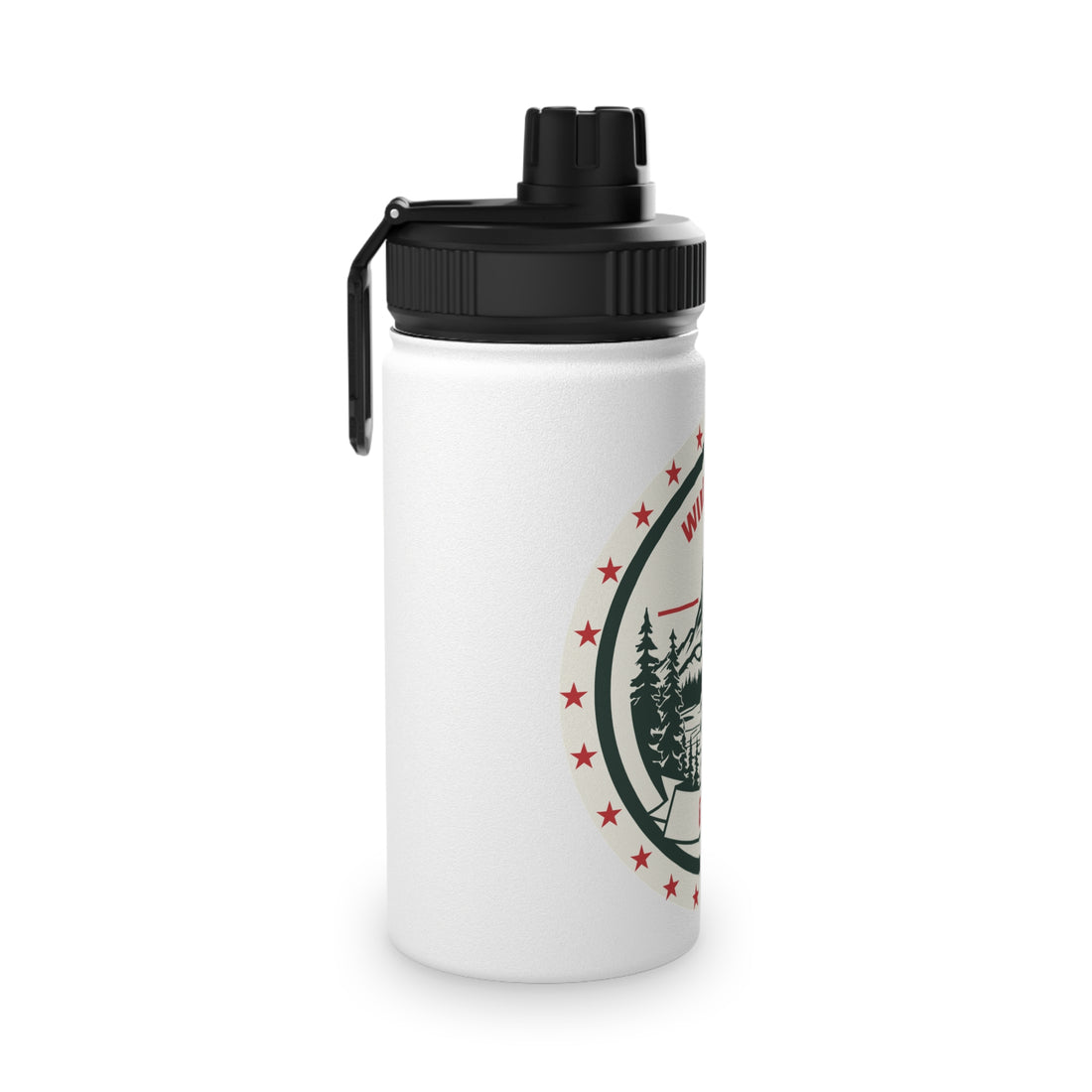 Wild Route Gear Stainless Steel Water Bottle – Outdoor Mountain Sports Bottle