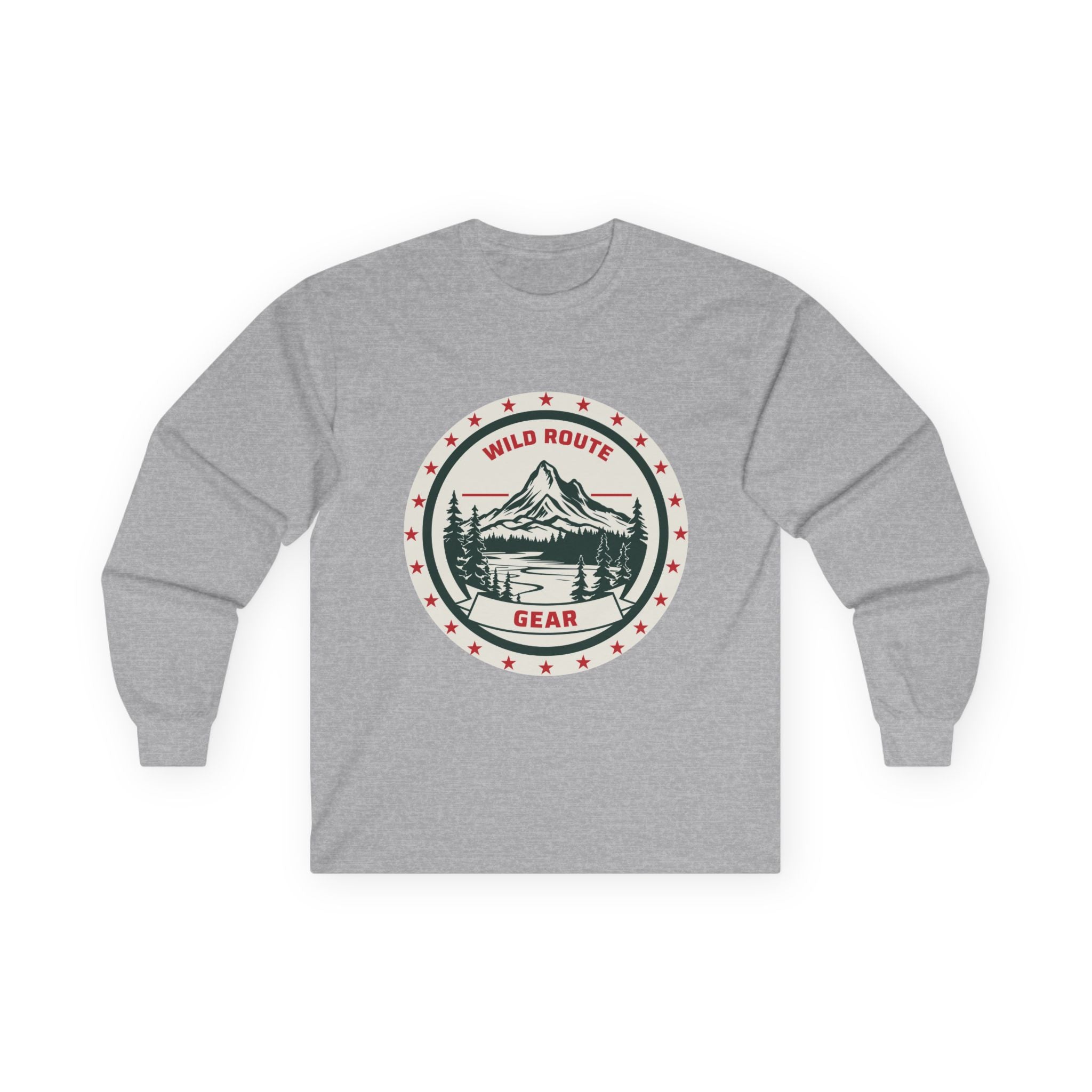 Long Sleeve Tee — Wild Route Gear Mountain Logo