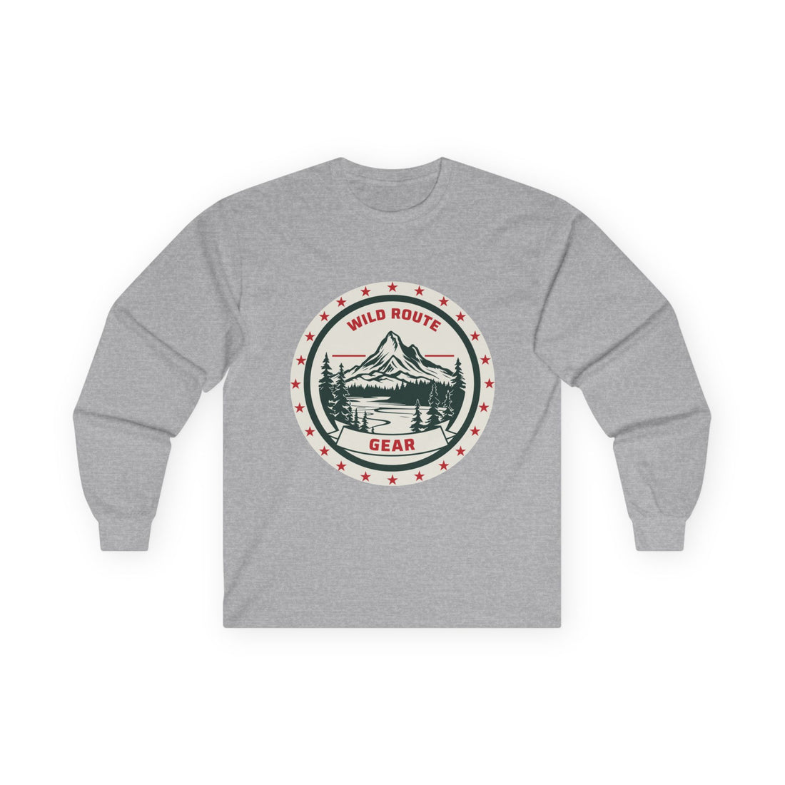 Long Sleeve Tee — Wild Route Gear Mountain Logo