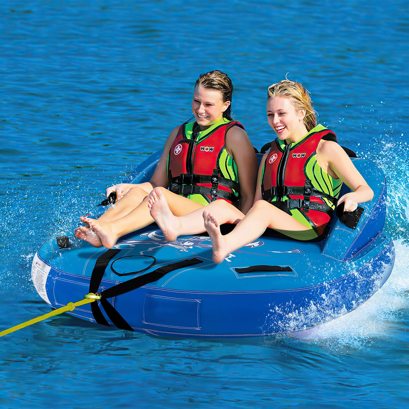 2 Person Water Sport Inflatable Towable Tubes for Boating