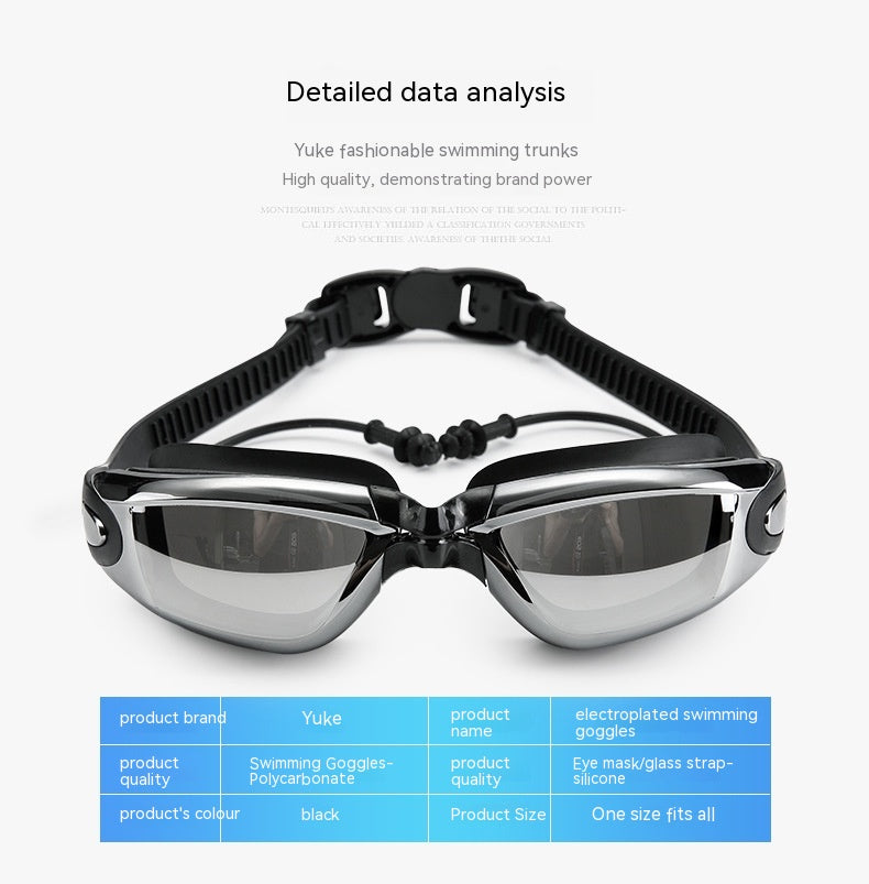 Men's Swim Cap & Goggles Set – Waterproof Training Gear