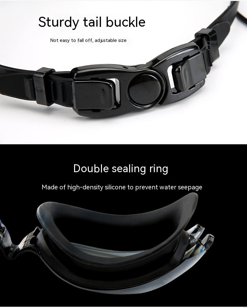 Men's Swim Cap & Goggles Set – Waterproof Training Gear