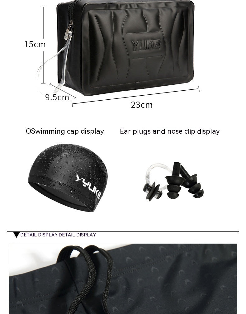 Men's Swim Cap & Goggles Set – Waterproof Training Gear
