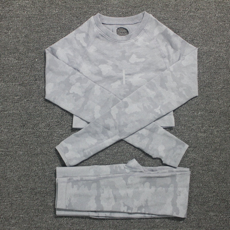 2-Piece Camo Yoga Set – Sports Bra & Leggings