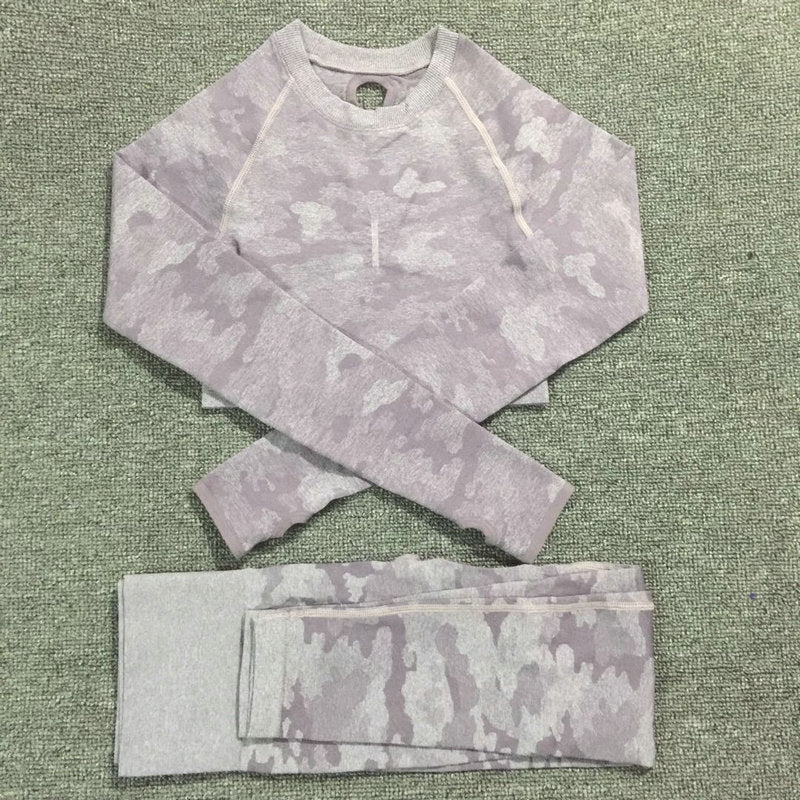 2-Piece Camo Yoga Set – Sports Bra & Leggings