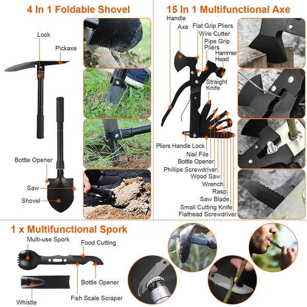 121-Piece Survival Kit – Tactical Emergency & First Aid Gear