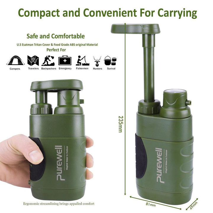 Multi-Stage Emergency Water Filter for Safe Drinking Water