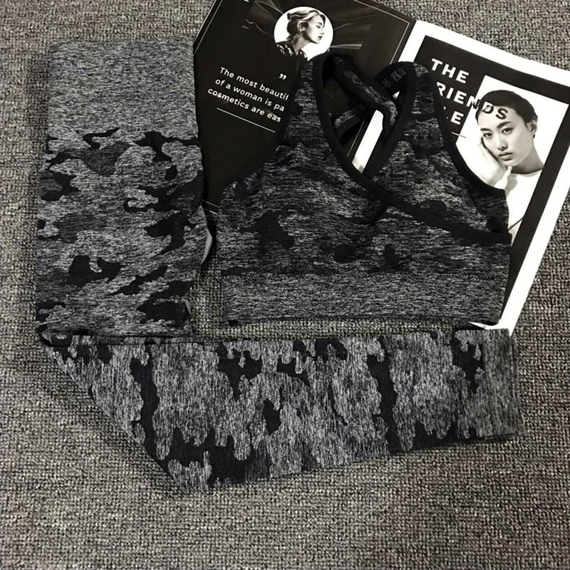 2-Piece Camo Yoga Set – Sports Bra & Leggings