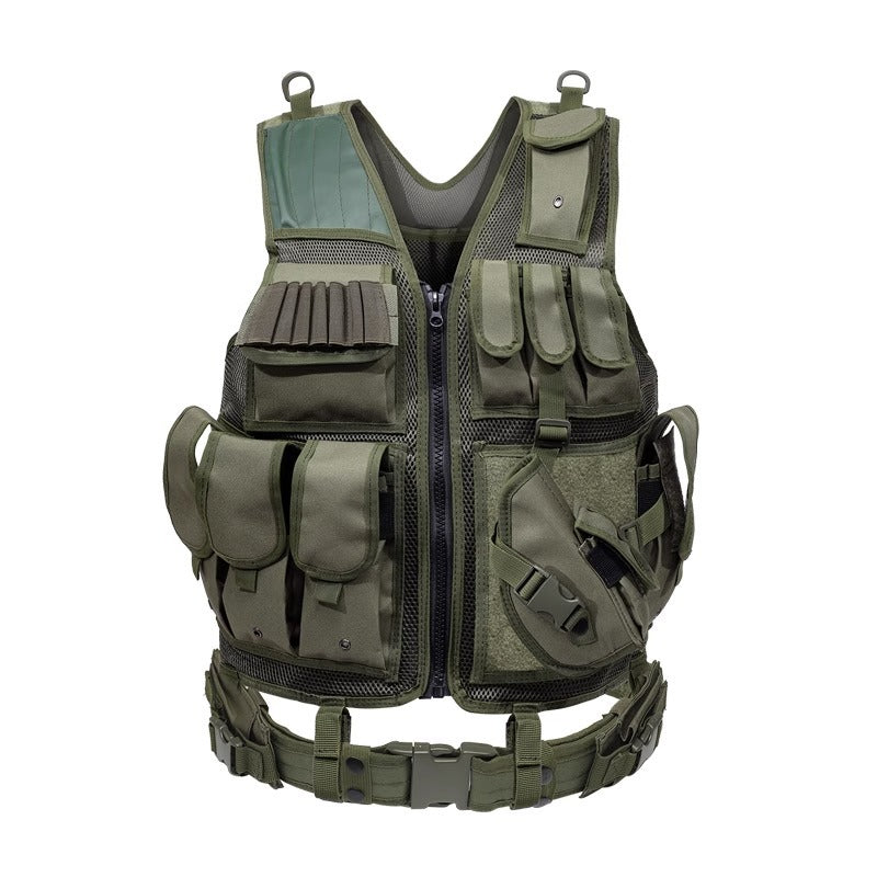 Tactical Grid Vest – 6000D Nylon Multi-Pocket Hunting Vest