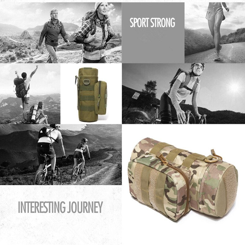 Tactical Water Bottle Pouch – MOLLE Outdoor Waist Bag