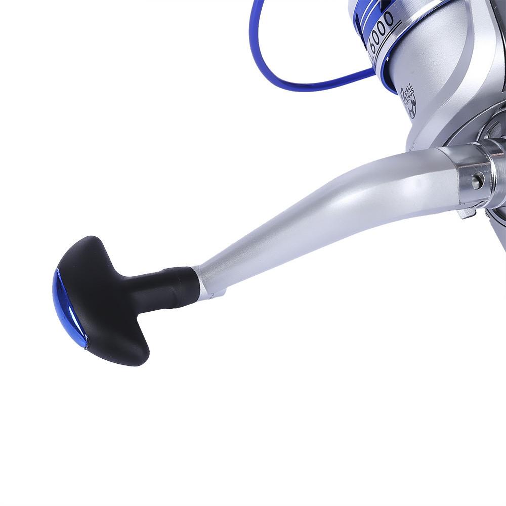 YUMOSHI AF1000-7000 12BB Gear Ratio 5.5:1 Half Metal Fishing Spinning Reel Machined aluminum Spool with Exchangeable Handle