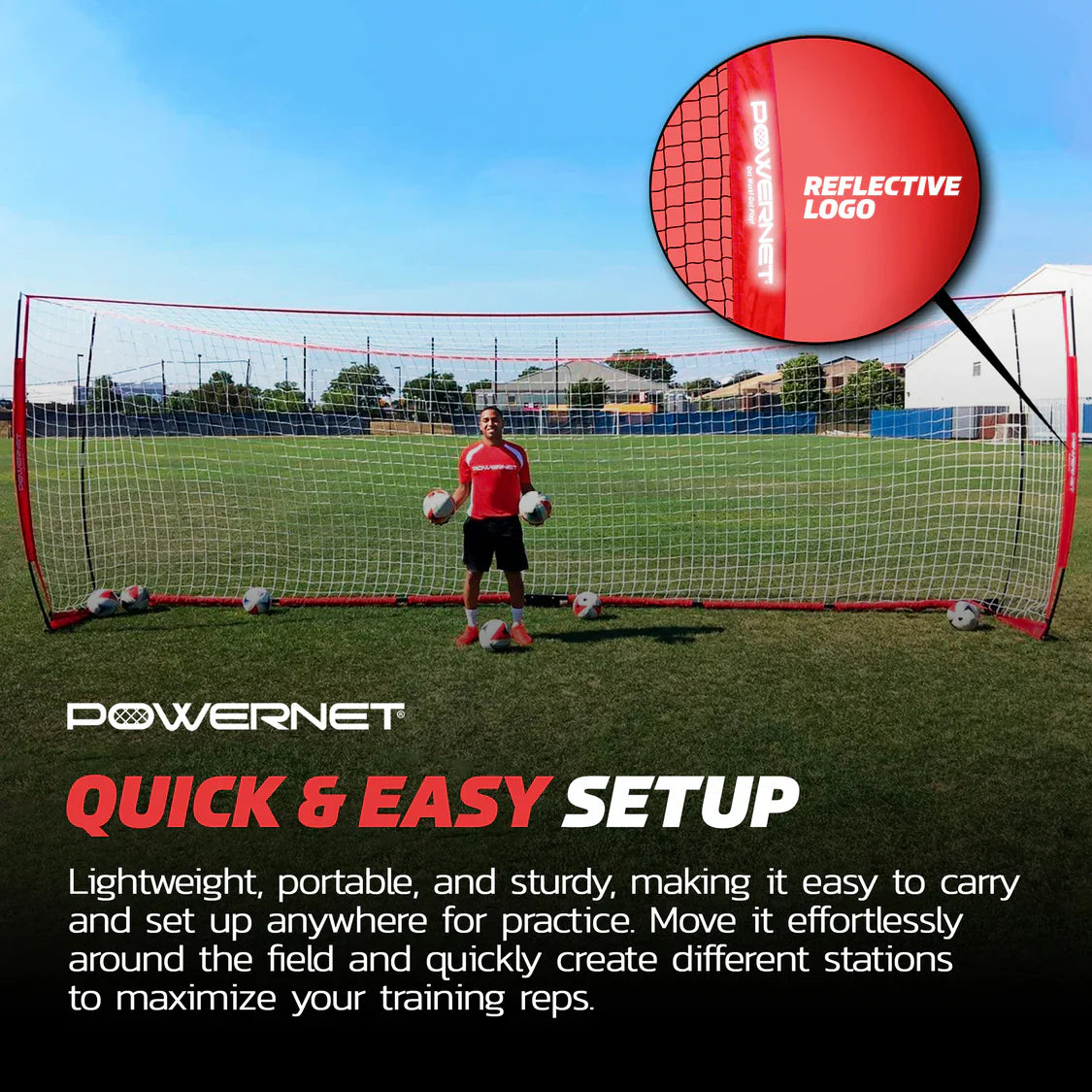 Powernet Portable 24x8 FT Soccer Goal