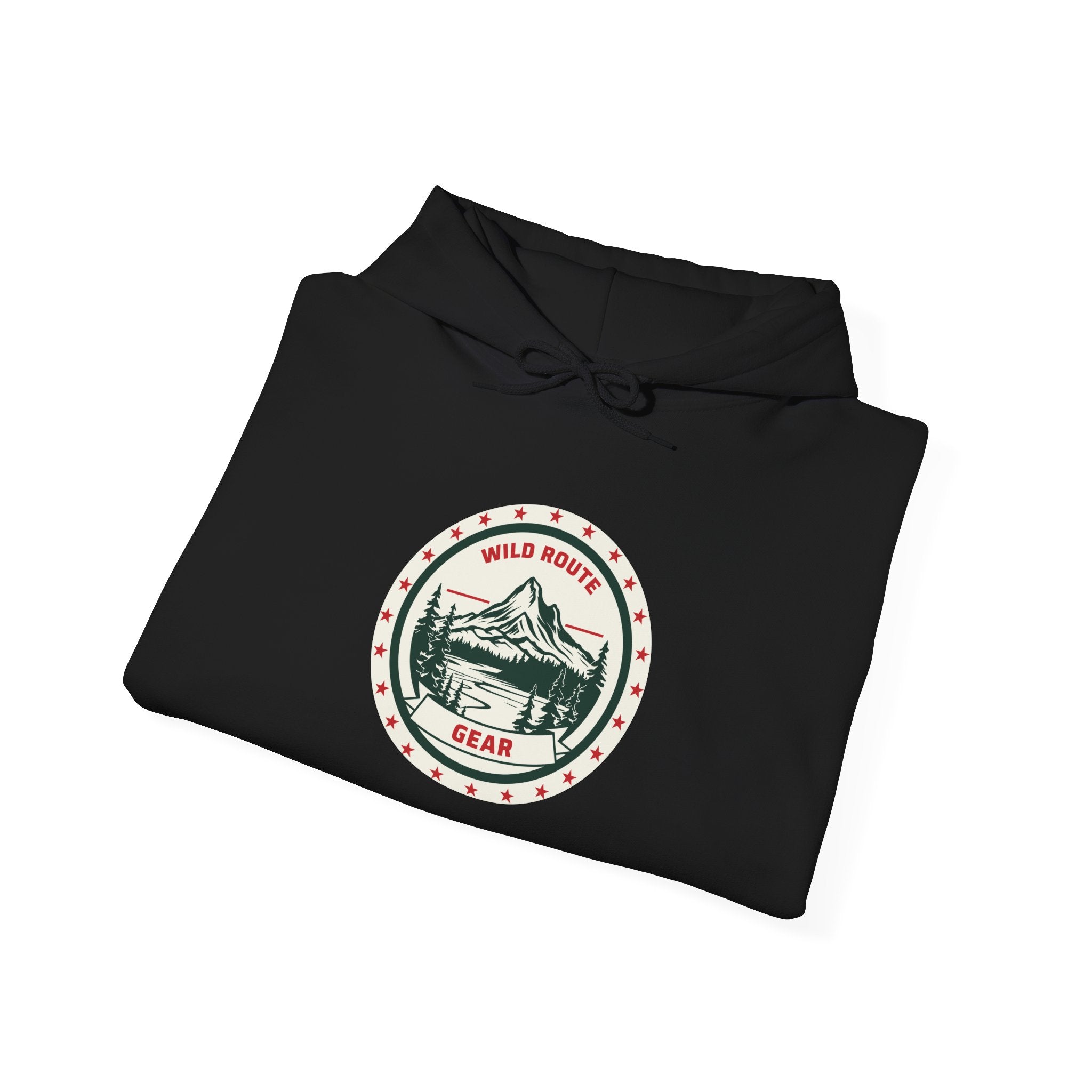Adventure Bear Hoodie — Scenic Mountain Camp Graphic Sweatshirt