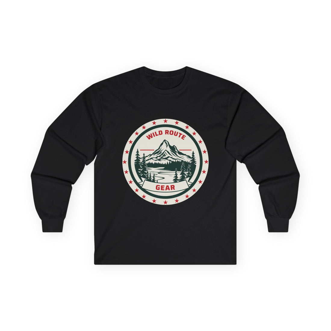 Long Sleeve Tee — Wild Route Gear Mountain Logo
