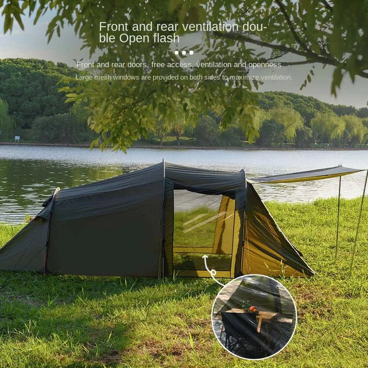 YOUSKY Tunnel Tent Outdoor Camping Supplies Equipment Folding Portable Thickened Camping Family Tent
