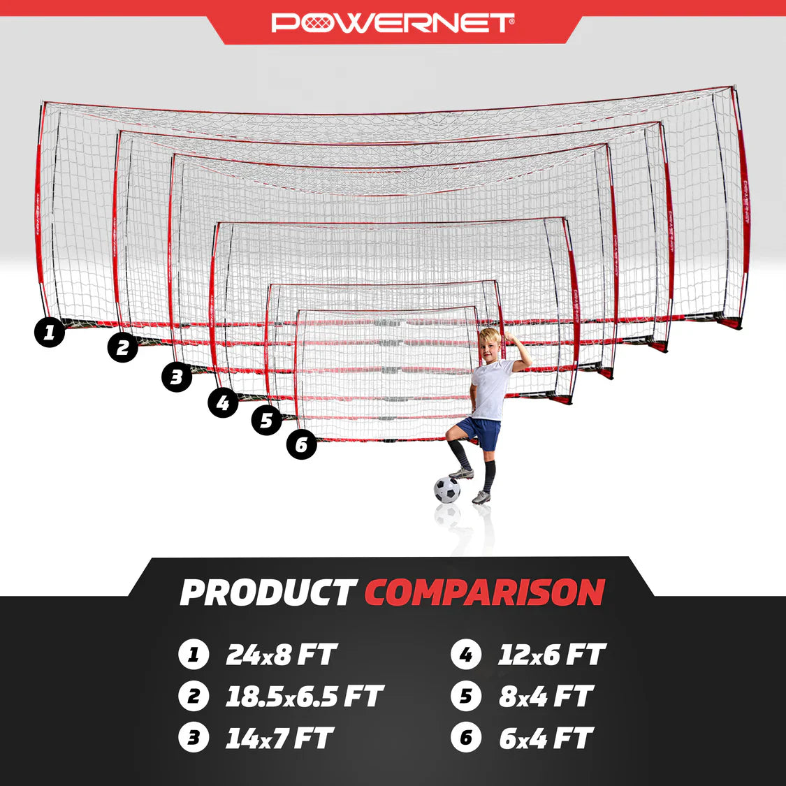 Powernet Portable 24x8 FT Soccer Goal