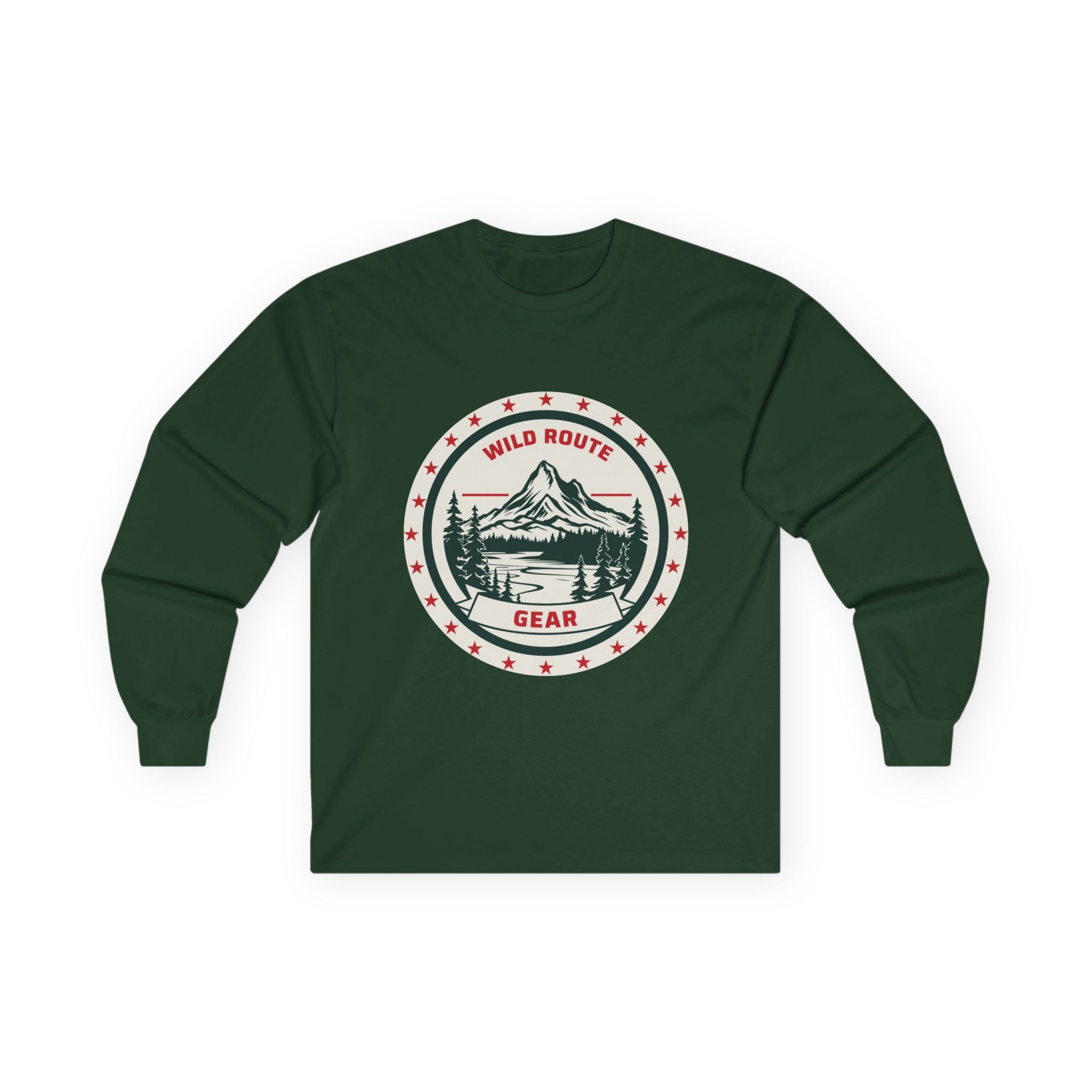 Long Sleeve Tee — Wild Route Gear Mountain Logo