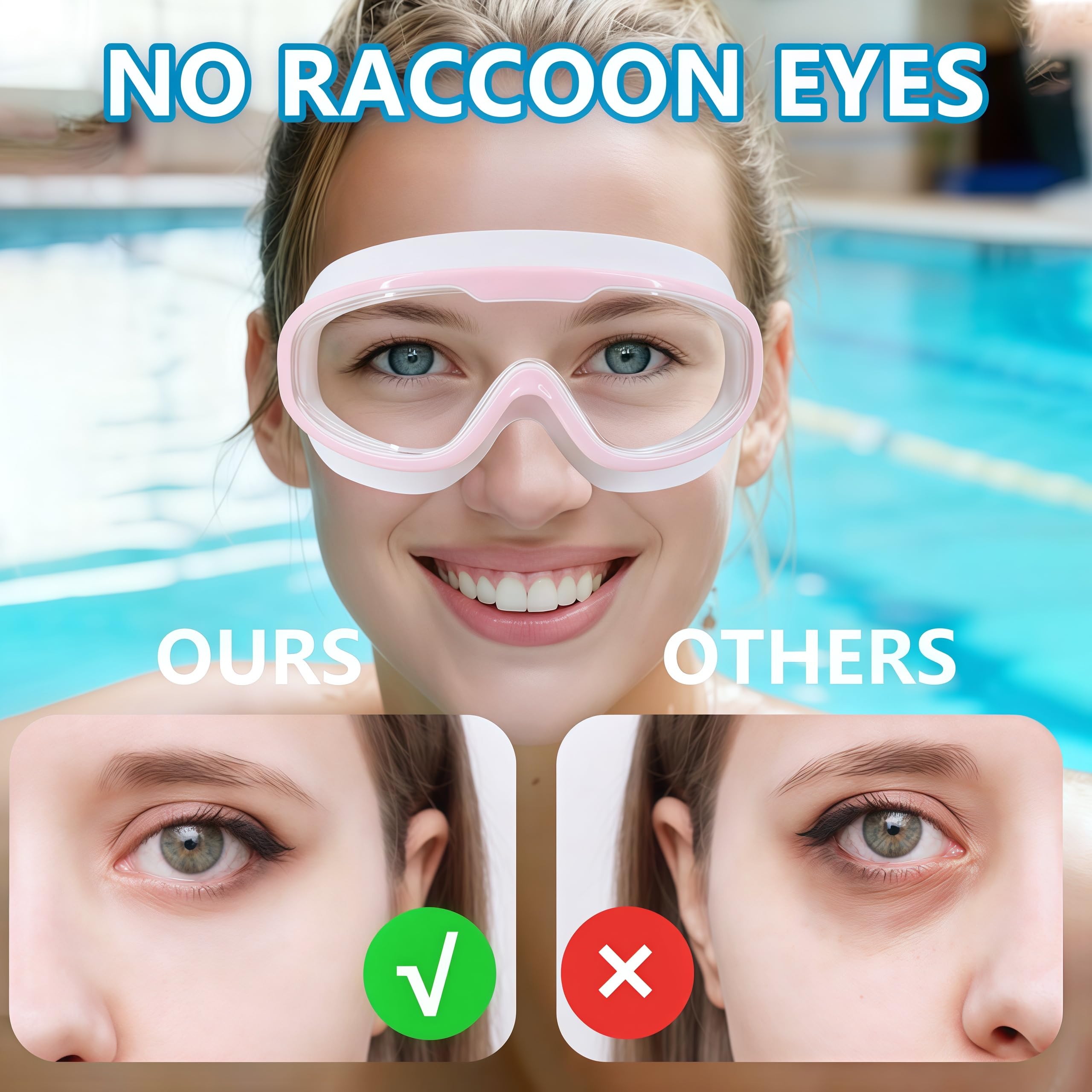 Adult Swim Goggles 2-Pack – Anti-Fog, Leak-Proof with Ear Plugs