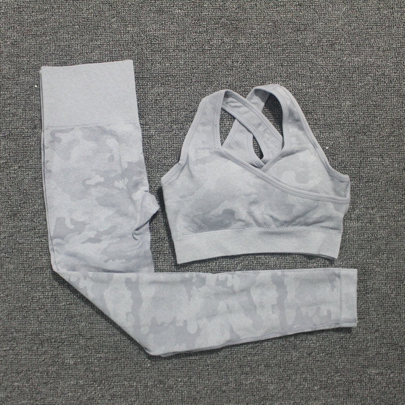 2-Piece Camo Yoga Set – Sports Bra & Leggings