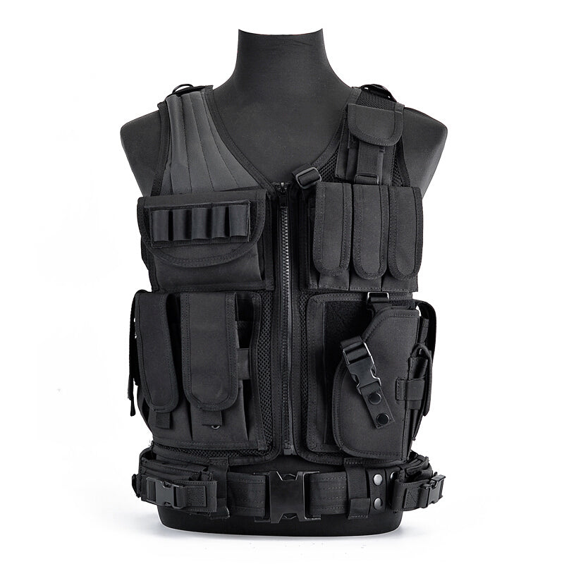Tactical Grid Vest – 6000D Nylon Multi-Pocket Hunting Vest