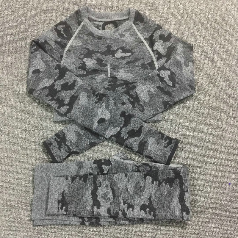 2-Piece Camo Yoga Set – Sports Bra & Leggings
