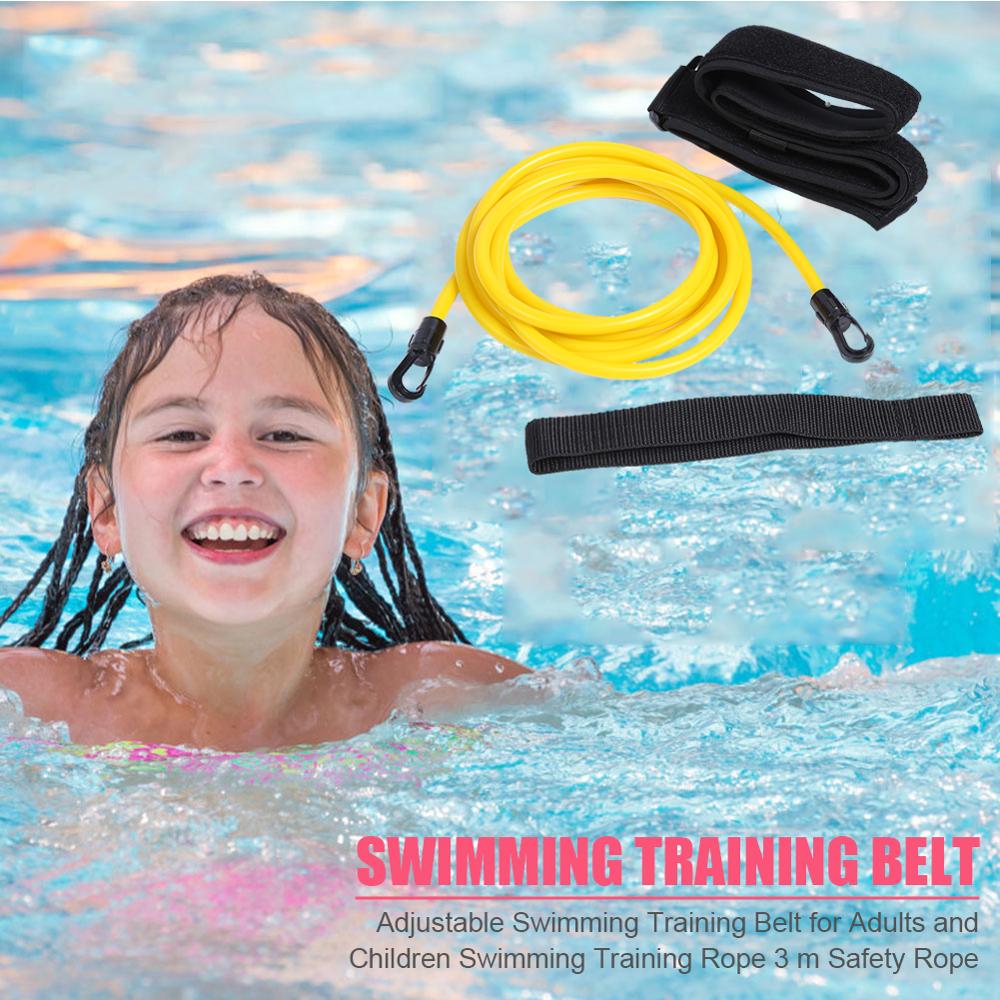 Adjustable Swim Training Resistance Belt with Elastic Cord