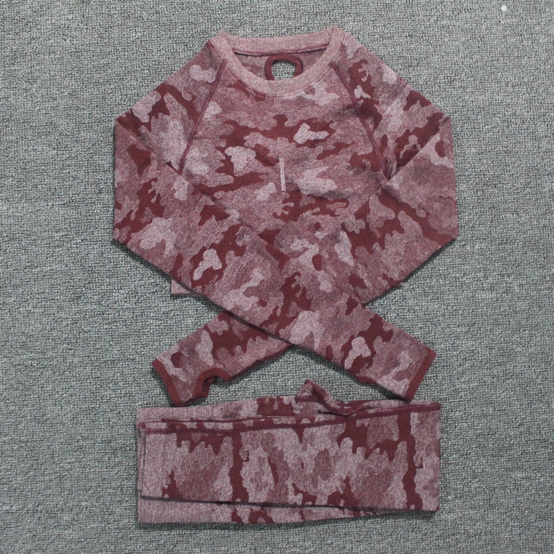 2-Piece Camo Yoga Set – Sports Bra & Leggings