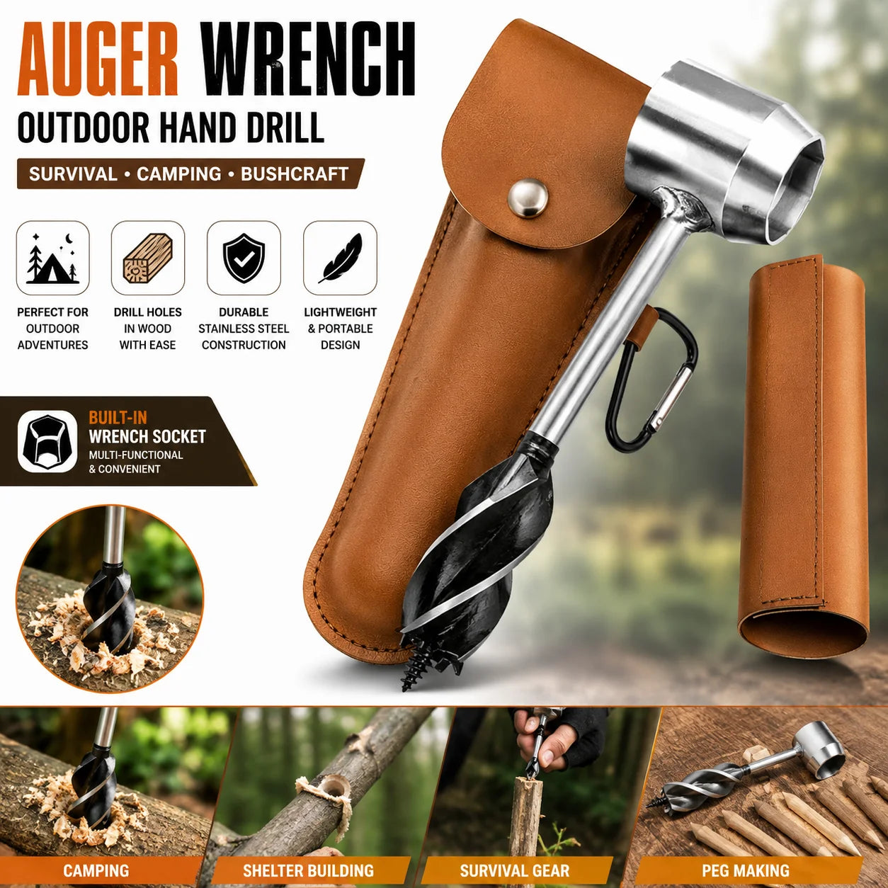 Manual Wood Auger Hand Drill