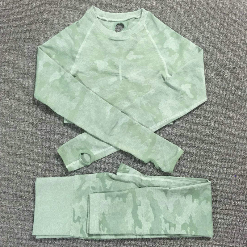 2-Piece Camo Yoga Set – Sports Bra & Leggings