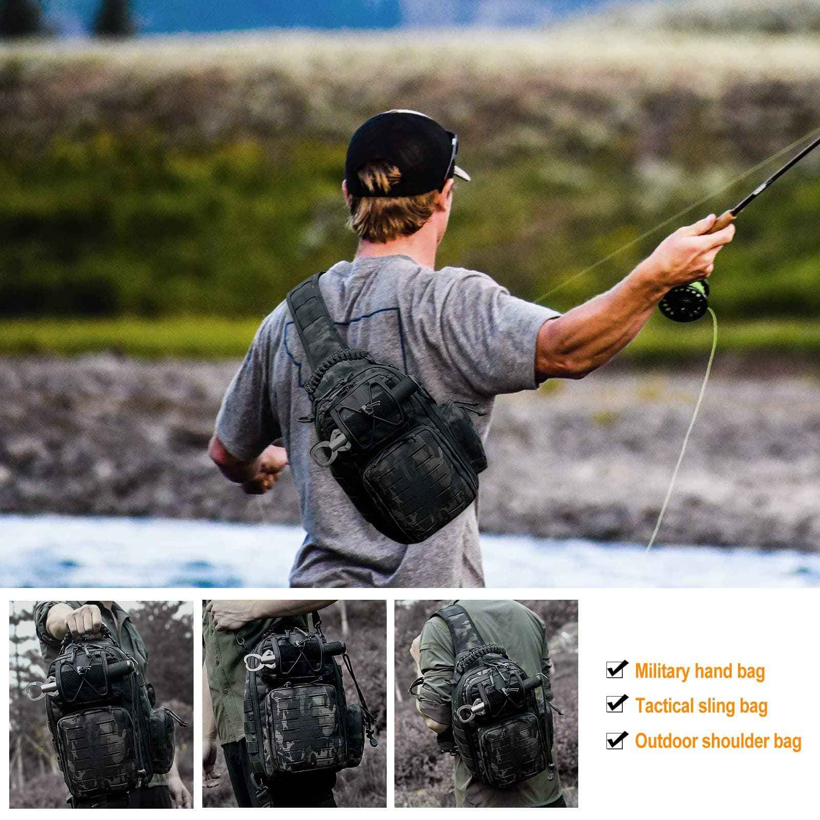 Military Tactical Sling Bag – Anti-Cut, Waterproof & Durable