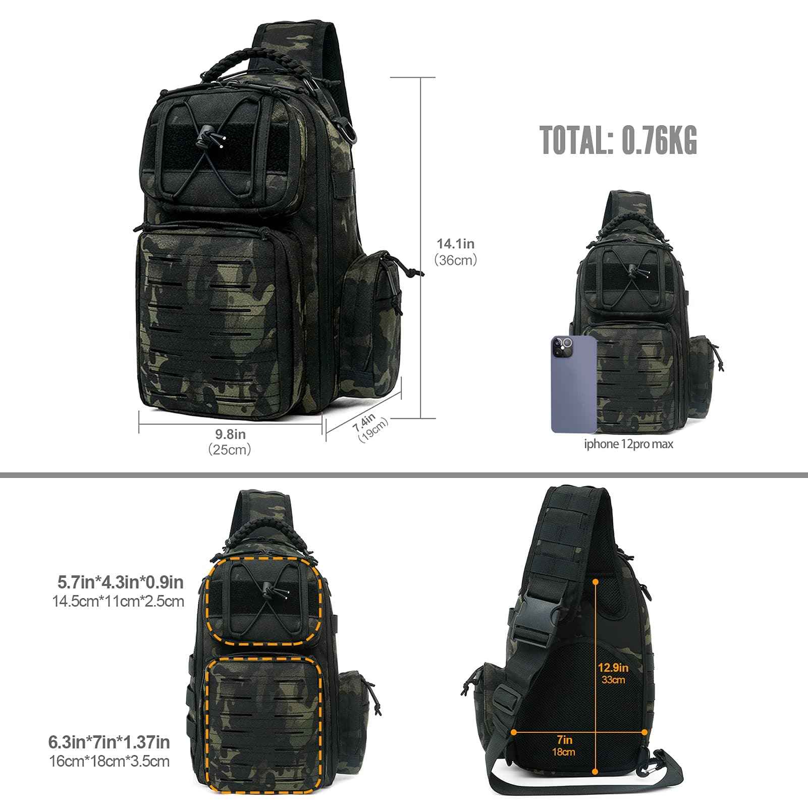 Military Tactical Sling Bag – Anti-Cut, Waterproof & Durable