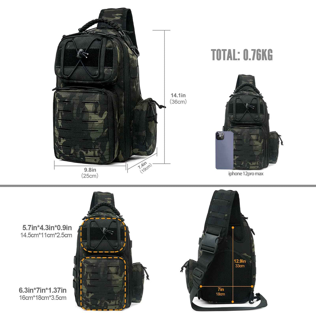 Military Tactical Sling Bag – Anti-Cut, Waterproof & Durable