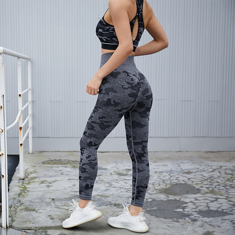 2-Piece Camo Yoga Set – Sports Bra & Leggings