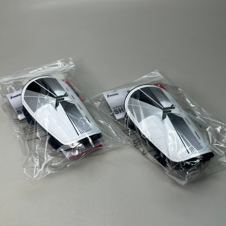 FRANKLIN 2-PACK Superlight Shinguards Sz Small up to 4'7" (1.4m) White 11104