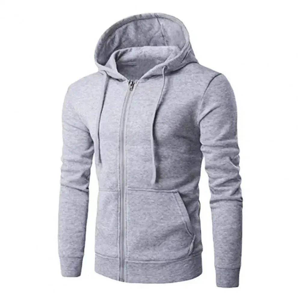 Men’s Autumn Zipper Hoodie – Slim Fit Long Sleeve Casual Sweatshirt Jacket