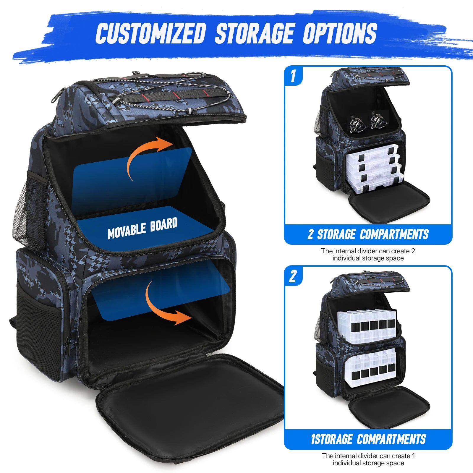 Fishing Backpack 45L Cooler Tackle Bag