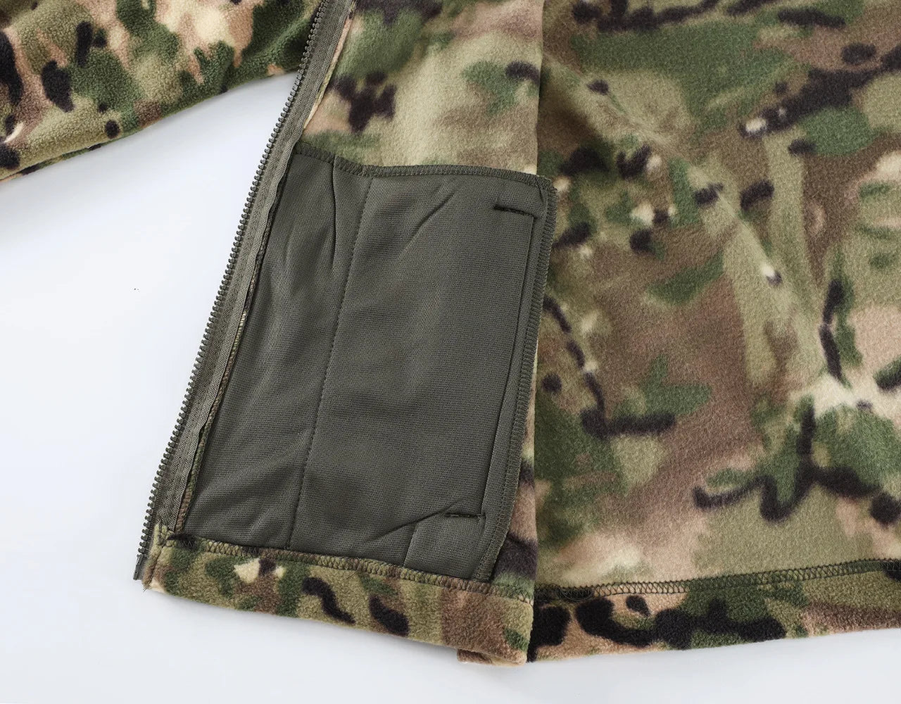 Camouflage Fleece Jacket Double-Sided