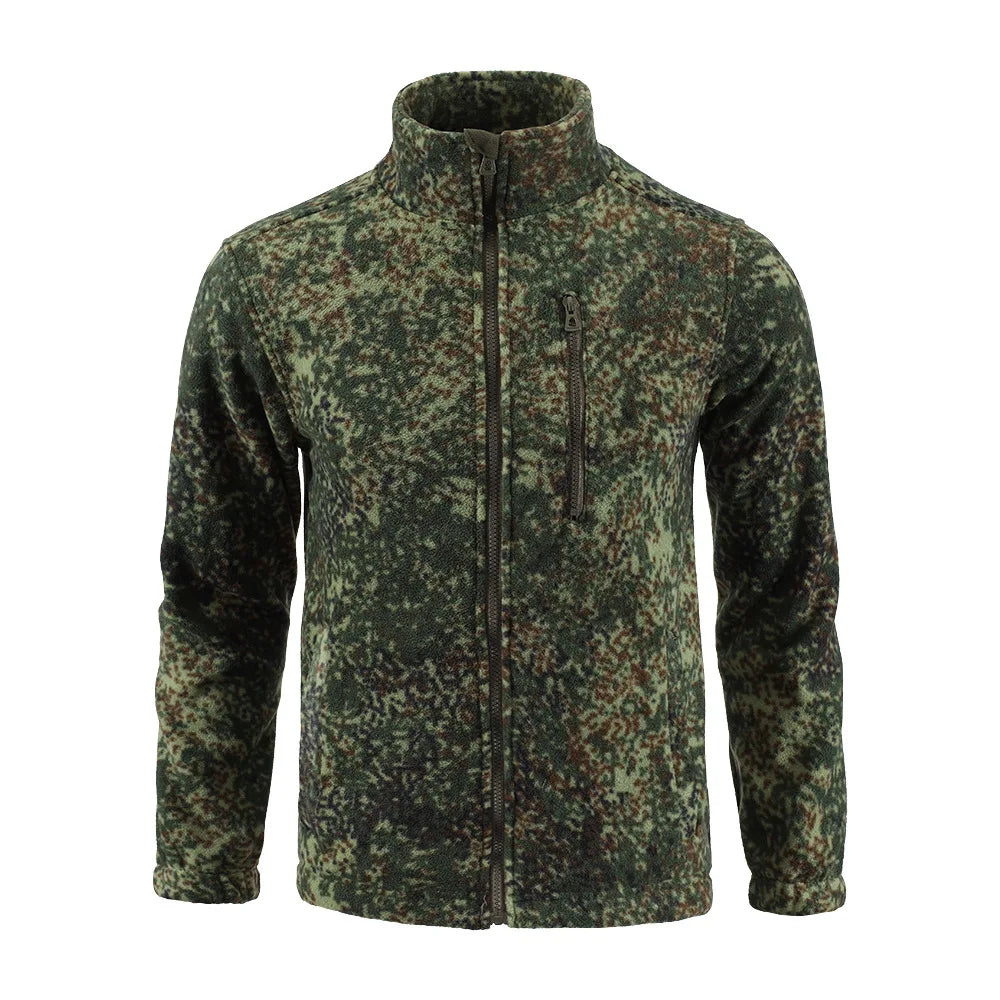 Camouflage Fleece Jacket Double-Sided