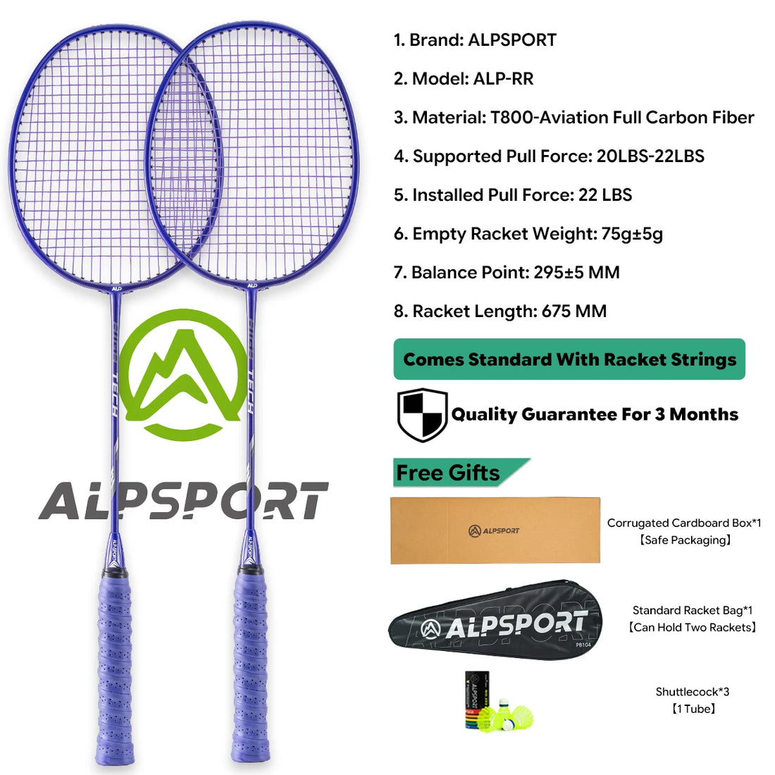 2Pcs Badminton Racket Set