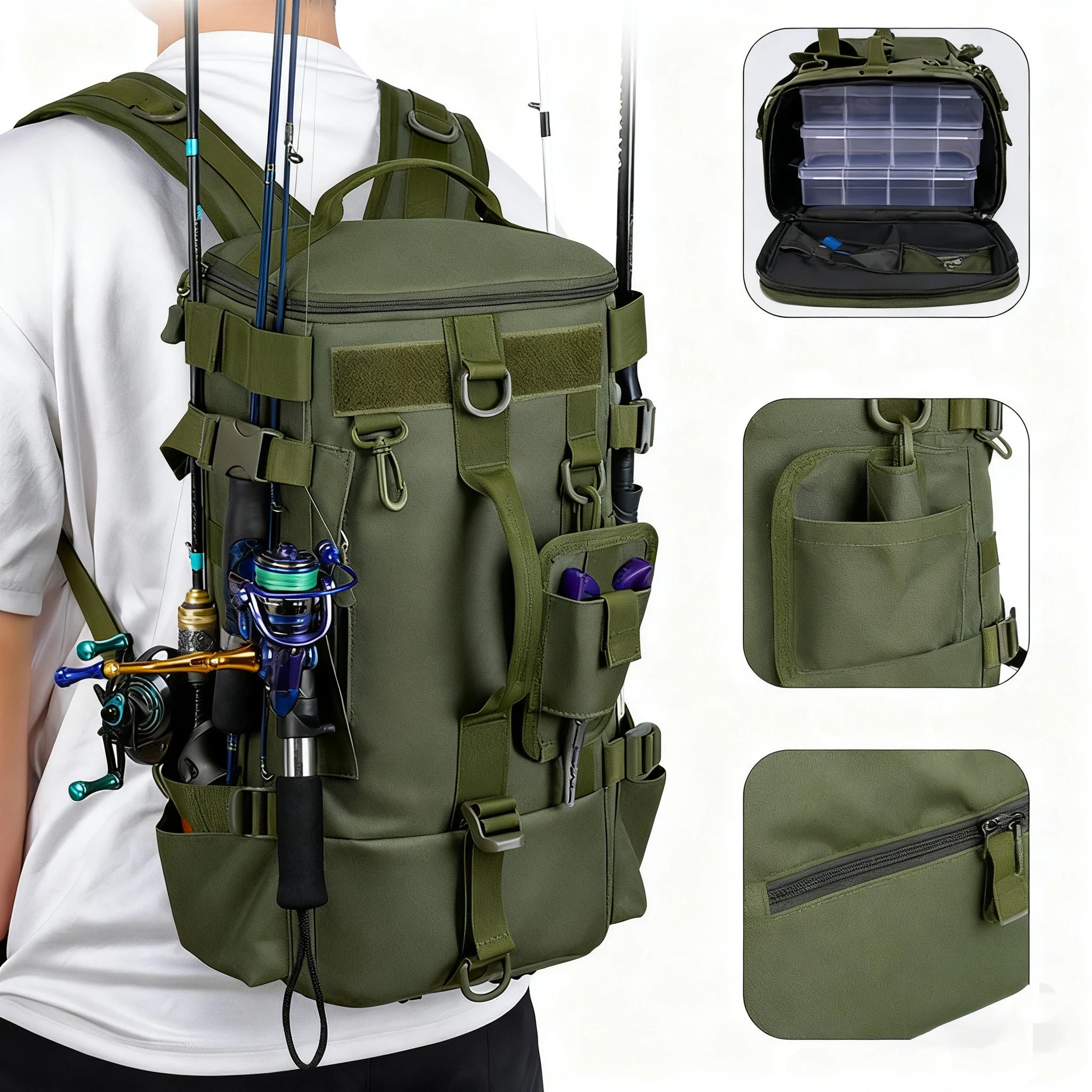 Multifunctional Fishing Backpack Tackle Bag