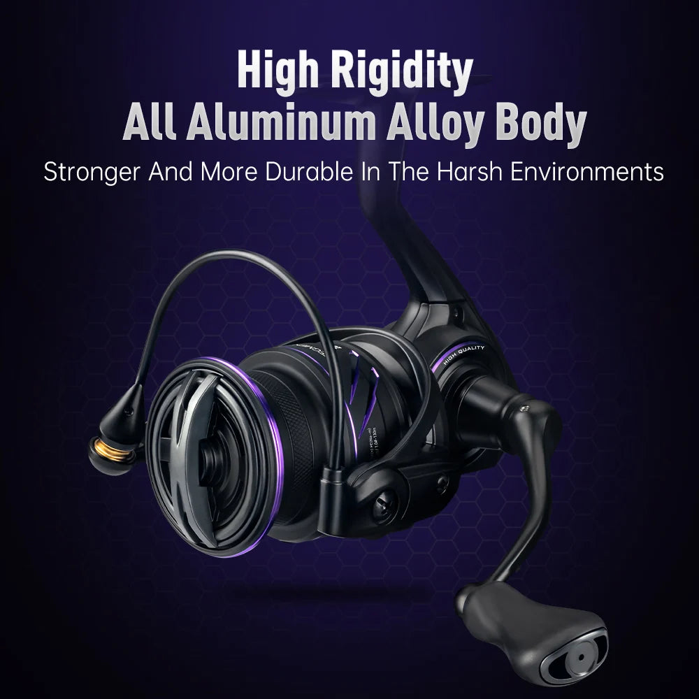 Kingdom Tegmen Pro Spinning Fishing Reel 16kg Max Drag 6.2:1 High Speed Gear Ratio 8+1BB Light Weight Saltwater Fishing Coil