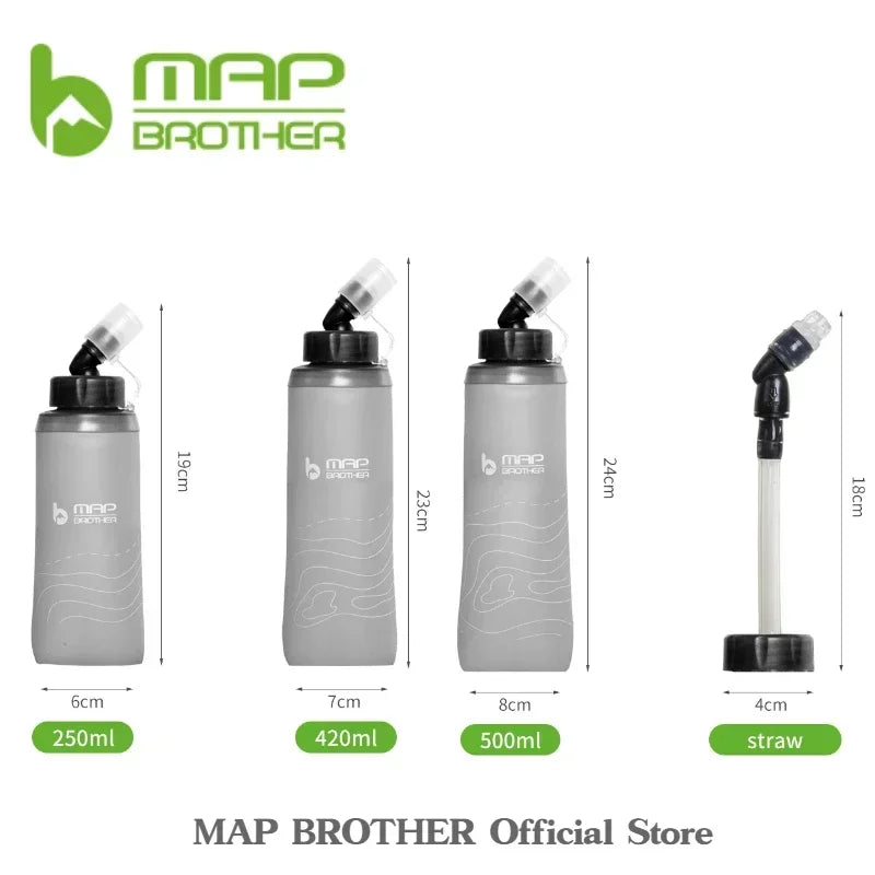 MAP BROTHER S005 250ml 420ml 500ml Soft Flask Folding Water Bottle