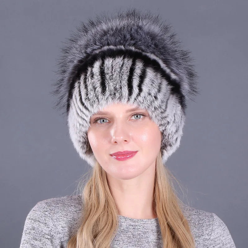 Women’s Rabbit Fur Winter Hat